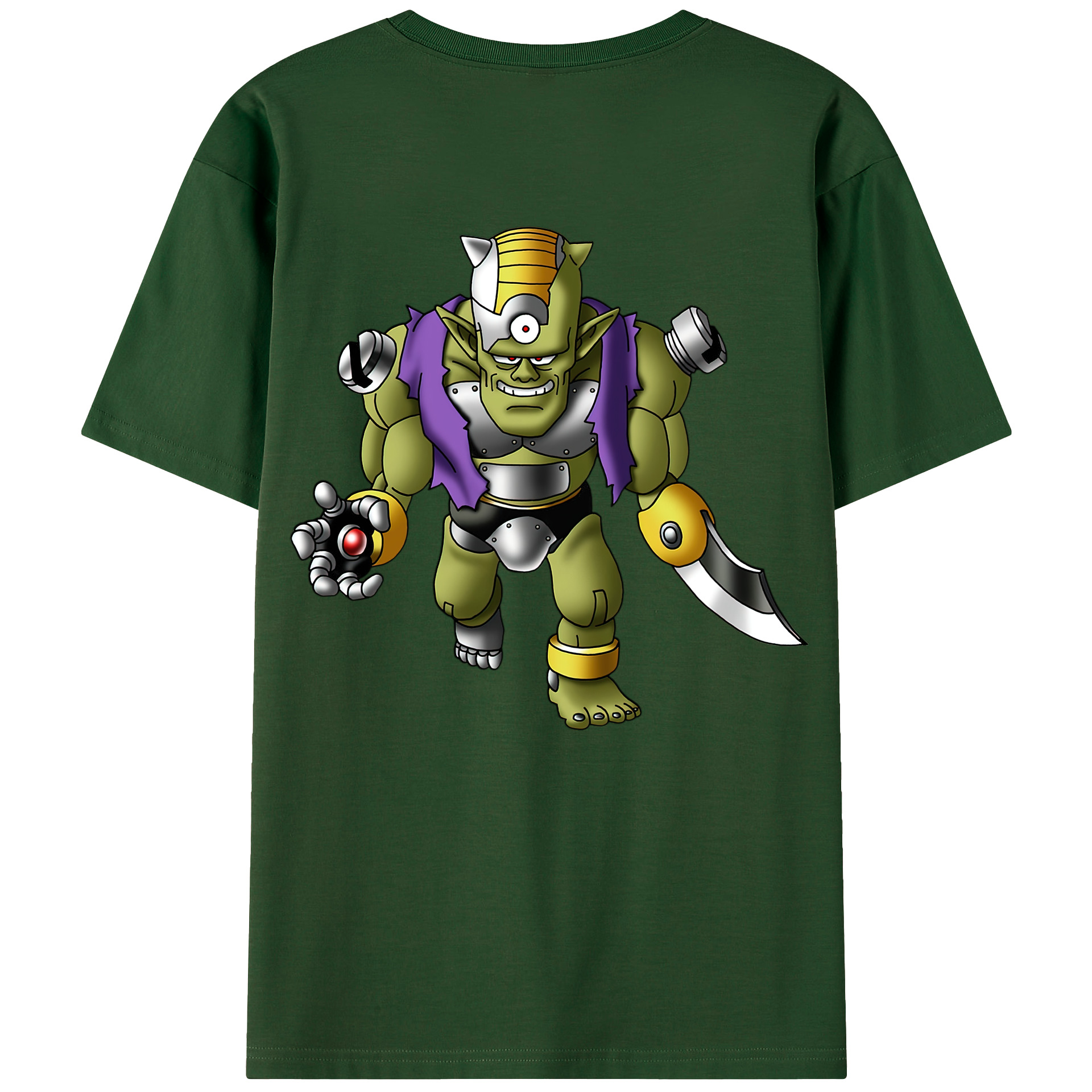 （画像用） ドラゴンクエスト Doragon Kuesuto Dragon Quest 綿100％半袖Tシャツ（背面プリント）